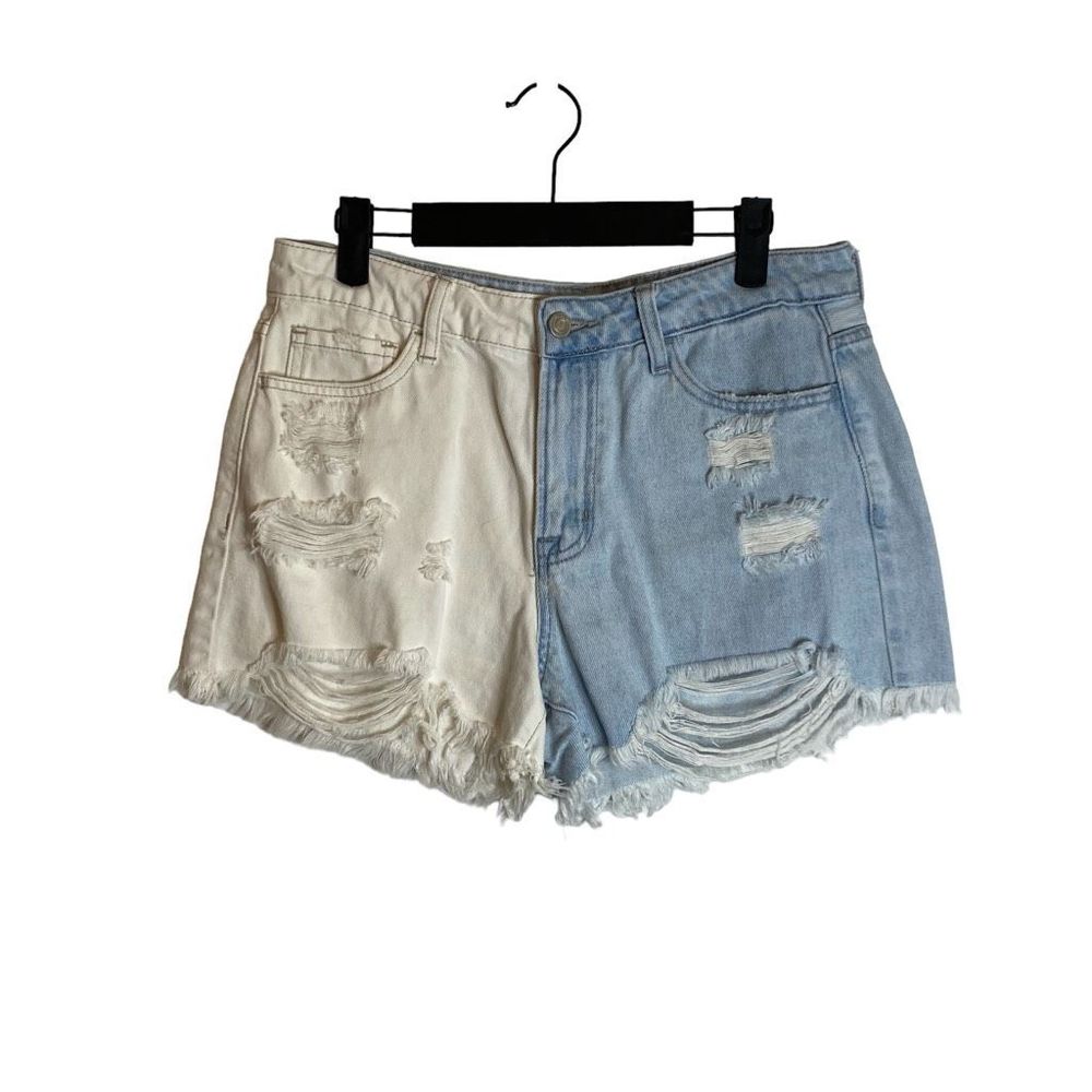 Altar’d State Distressed Split Denim Cut Off Shorts Boho Size Medium